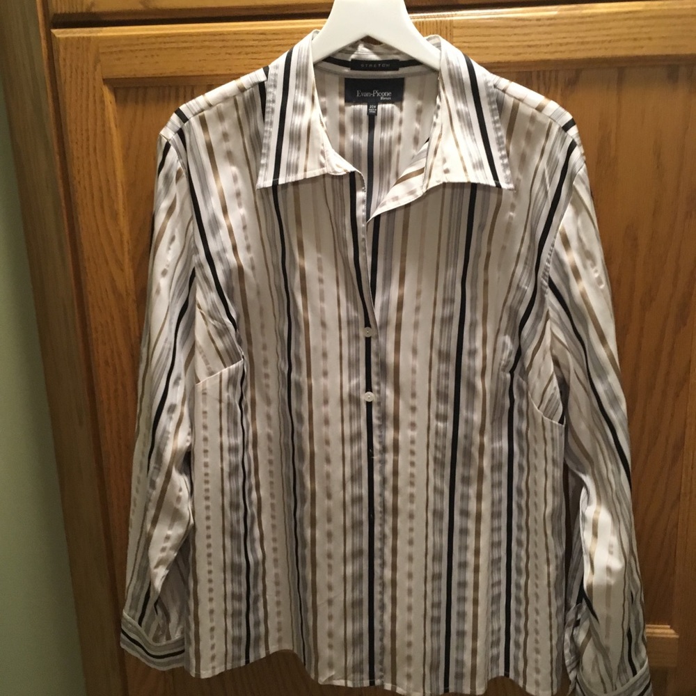 Evan-Picone striped shirt size 20W.